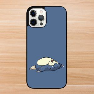 Cute Snorlax Funny Minimalist Pokemon Gift iPhone Case
